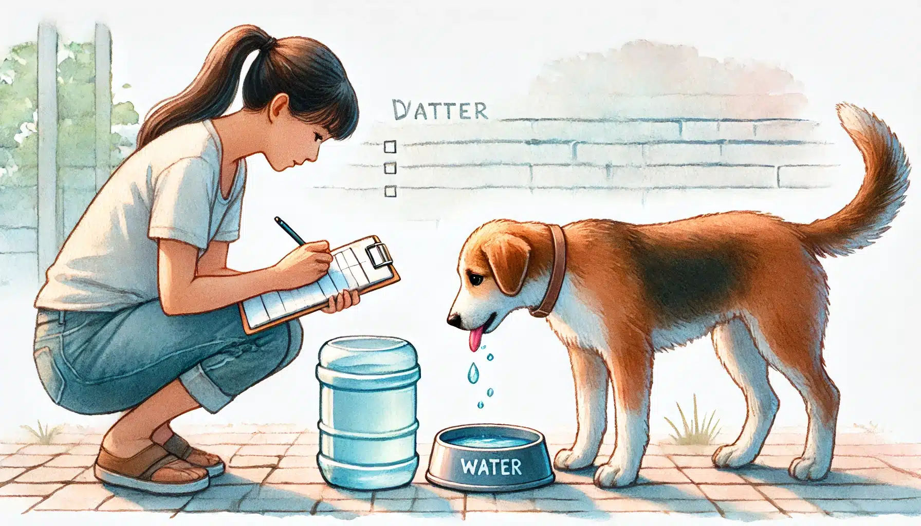 Hund trinkt ungewöhnlich viel Wasser – mögliche Anzeichen für gesundheitliche Probleme wie Diabetes oder Nierenerkrankung